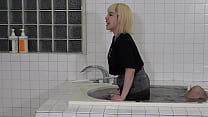 Japanese Mistress Subaru Washes Masochist Man - Bathroom Scene