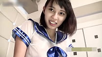 Watch: 19-year-old black-haired beauty in a hot housewife scene!