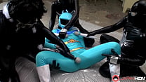 Japanese girl in blue space suit: Unusual adult video