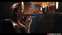 Japanese Girl Talking Dirty - Smoking Cigarette and Blowing Smoke On Cock