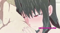 Hot 2D Animation: Young Couple's Shower Sex - Uncensored