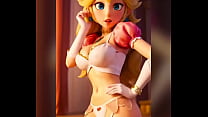 Watch Princess Peach dance in lingerie in Super Mario Kart World H-Game